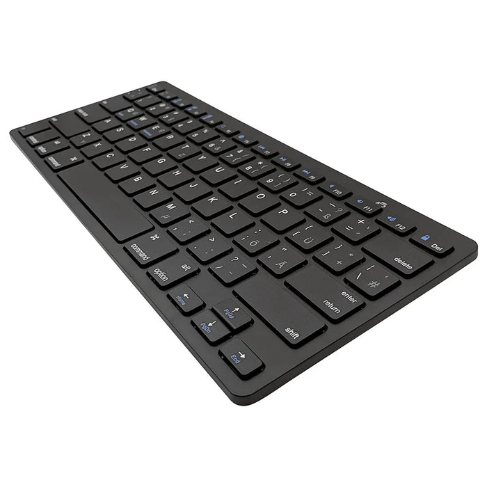 X5 Lightweight Ultra-thin Bluetooth-compatible Keyboard Portable Wireless Keyboard for Apple/Android OS (German) - Black - 6