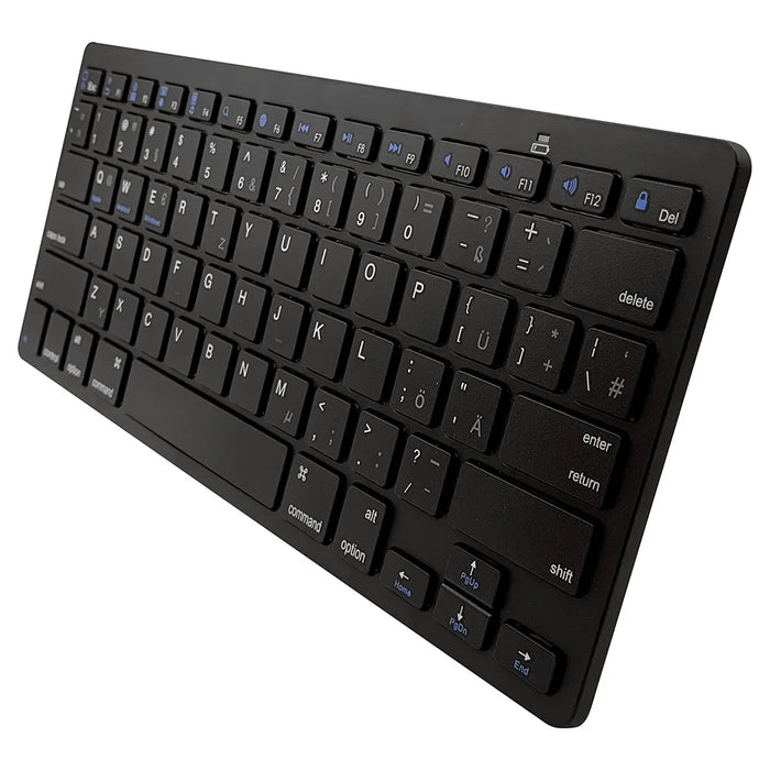 X5 Lightweight Ultra-thin Bluetooth-compatible Keyboard Portable Wireless Keyboard for Apple/Android OS (German) - Black - 7