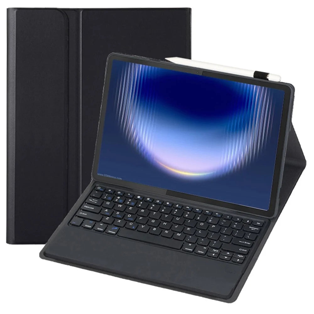 AH36 For Huawei MatePad Pro Max Detachable Bluetooth-compatible Keyboard Case Ultra Slim PU Leather+TPU Protective Cover - Black - 1