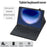 AH36-A for Huawei MatePad Pro Max Detachable Bluetooth-compatible Keyboard with Touchpad + Leather Protective Cover - Black - 2