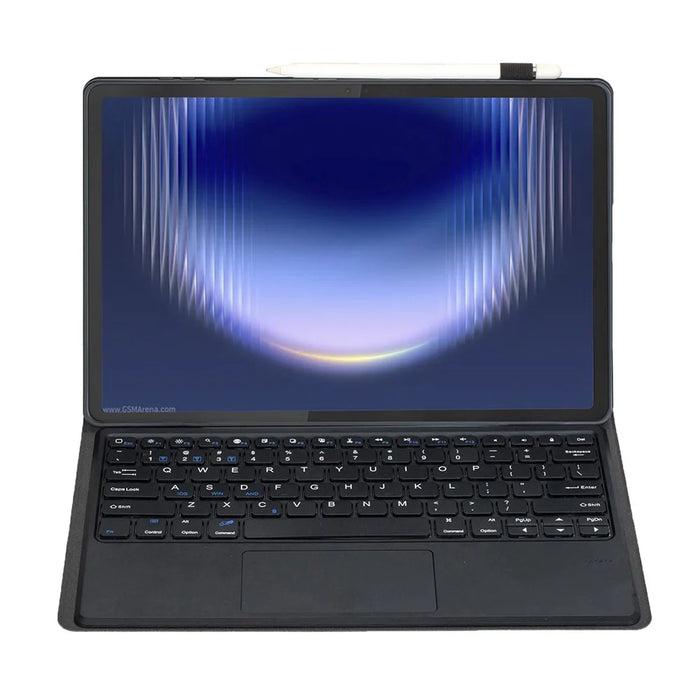 AH36-A for Huawei MatePad Pro Max Detachable Bluetooth-compatible Keyboard with Touchpad + Leather Protective Cover - Black - 3
