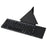 B089T 61-Key Triple-Fold Bluetooth-Compatible Keyboard with Touchpad Built-in Bracket for Phone Tablet PC - Black - 1