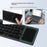 B089T 61-Key Triple-Fold Bluetooth-Compatible Keyboard with Touchpad Built-in Bracket for Phone Tablet PC - Black - 7