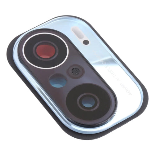 Back Camera Lens Holder Cover with Glass Part (without Logo) for Xiaomi Poco F3 (48MP) M2012K11AG - Silver - 1