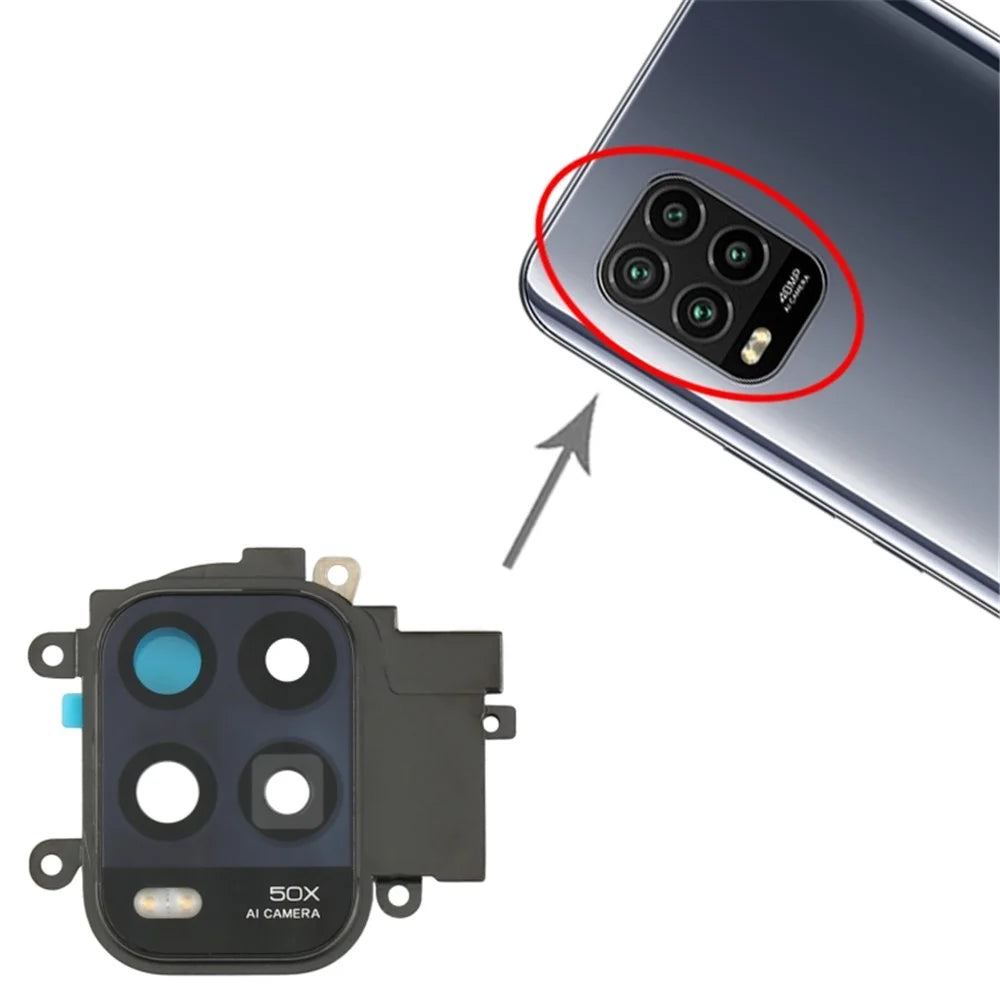 Back Camera Lens Holder Cover with Glass Part (without Logo) for Xiaomi Mi 10T Lite 5G M2002J9G - 3