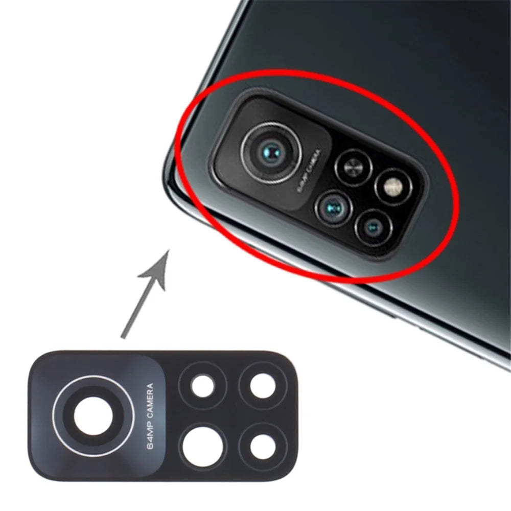Rear Back Camera Lens Cover Replacement Part (without Logo) for Xiaomi Mi 10T 5G M2007J3SY/K30S M2007J3SC - 1