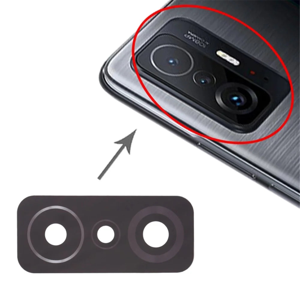 Rear Back Camera Lens Cover Replacement Part (without Logo) for Xiaomi 11T 21081111RG/11T Pro 2107113SG - 1