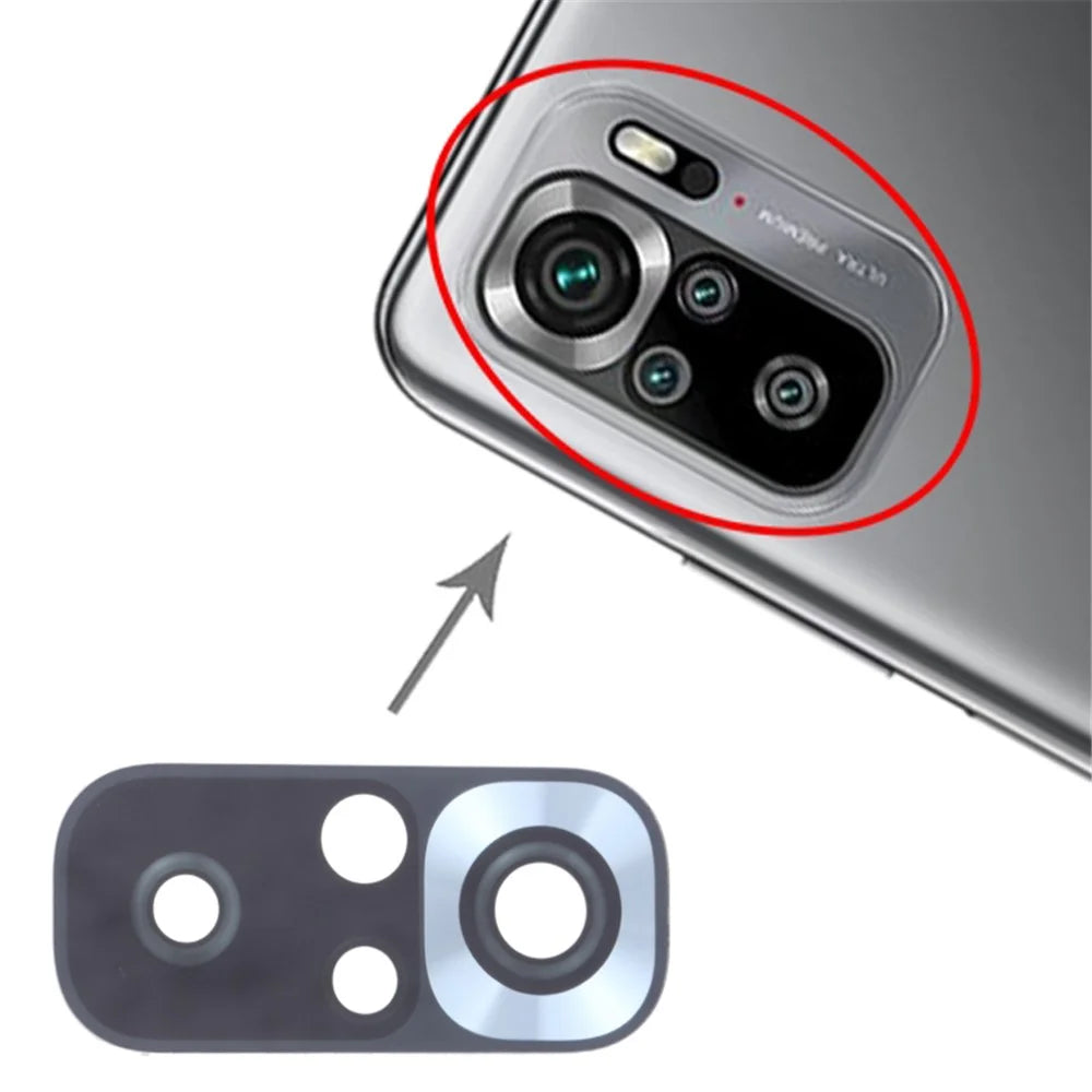 Rear Back Camera Lens Cover Replacement Part (without Logo) for Xiaomi Redmi Note 10 4G/Note 10S - Silver - 1