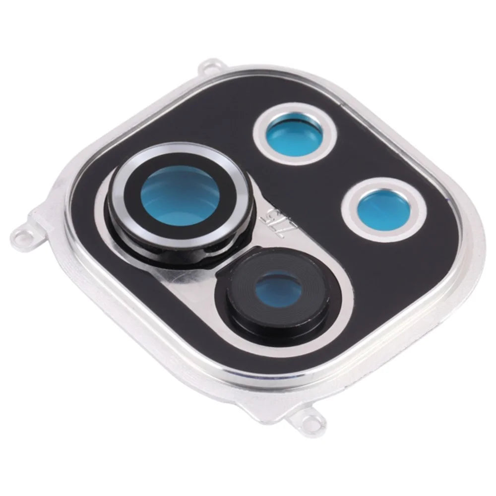 For Xiaomi Mi 11 M2011K2C/M2011K2G OEM Back Camera Lens Holder Cover with Glass Part (without Logo) - Silver - 1