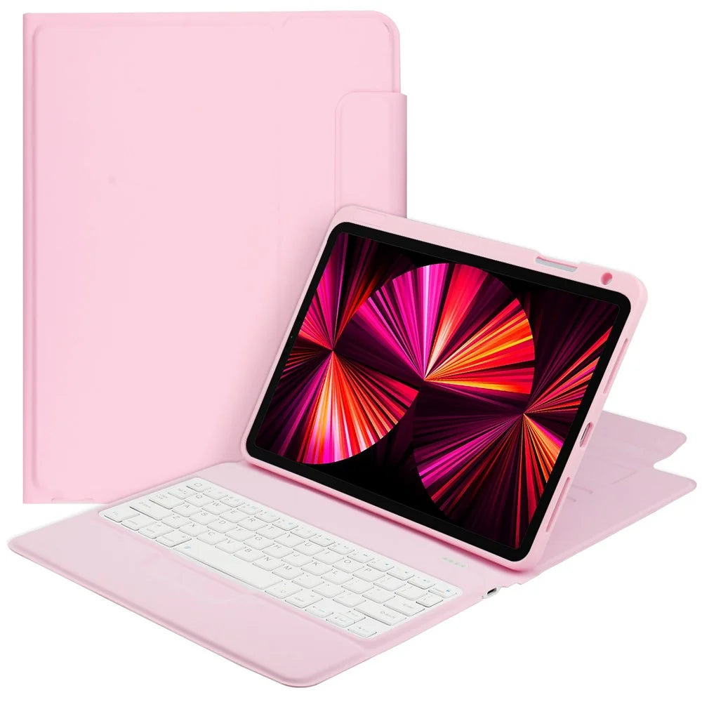 6212 For iPad Air 11 (2026) / (2025) / (2024) / Pro 11 (2022) / (2021) / (2020) / (2018) / Air (2020) (2022) Bluetooth-Compatible Keyboard Case - Pink - 1