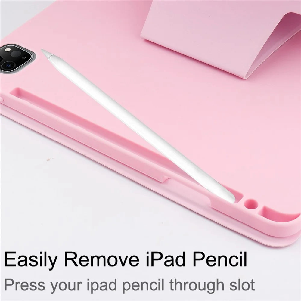 6212 For iPad Air 11 (2026) / (2025) / (2024) / Pro 11 (2022) / (2021) / (2020) / (2018) / Air (2020) (2022) Bluetooth-Compatible Keyboard Case - Pink - 7