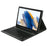 For Samsung Galaxy Tab A8 10.5 (2022) X205 / X200 Pen Slot Stand Tablet PU Leather Cover + Detachable Bluetooth-compatible Keyboard - Black - 1