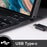 For Samsung Galaxy Tab A8 10.5 (2022) X205 / X200 Pen Slot Stand Tablet PU Leather Cover + Detachable Bluetooth-compatible Keyboard - Black - 6