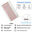 For  iPad Pro 12.9 (2021) / (2020) / (2018) Skin Touch PU Leather Cover Shell + Ultra Slim Square Key Cap Design Wireless Bluetooth-compatible Keyboard Set - Pink - 3
