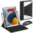 For iPad Pro 11 (2022) / (2021) / (2020) / (2018) / Air (2022) / (2020) 360-Degree Rotatory PU Leather Bluetooth-compatible 3.0 Keyboard Shell Set with Dual-Mode Mouse - Black - 1