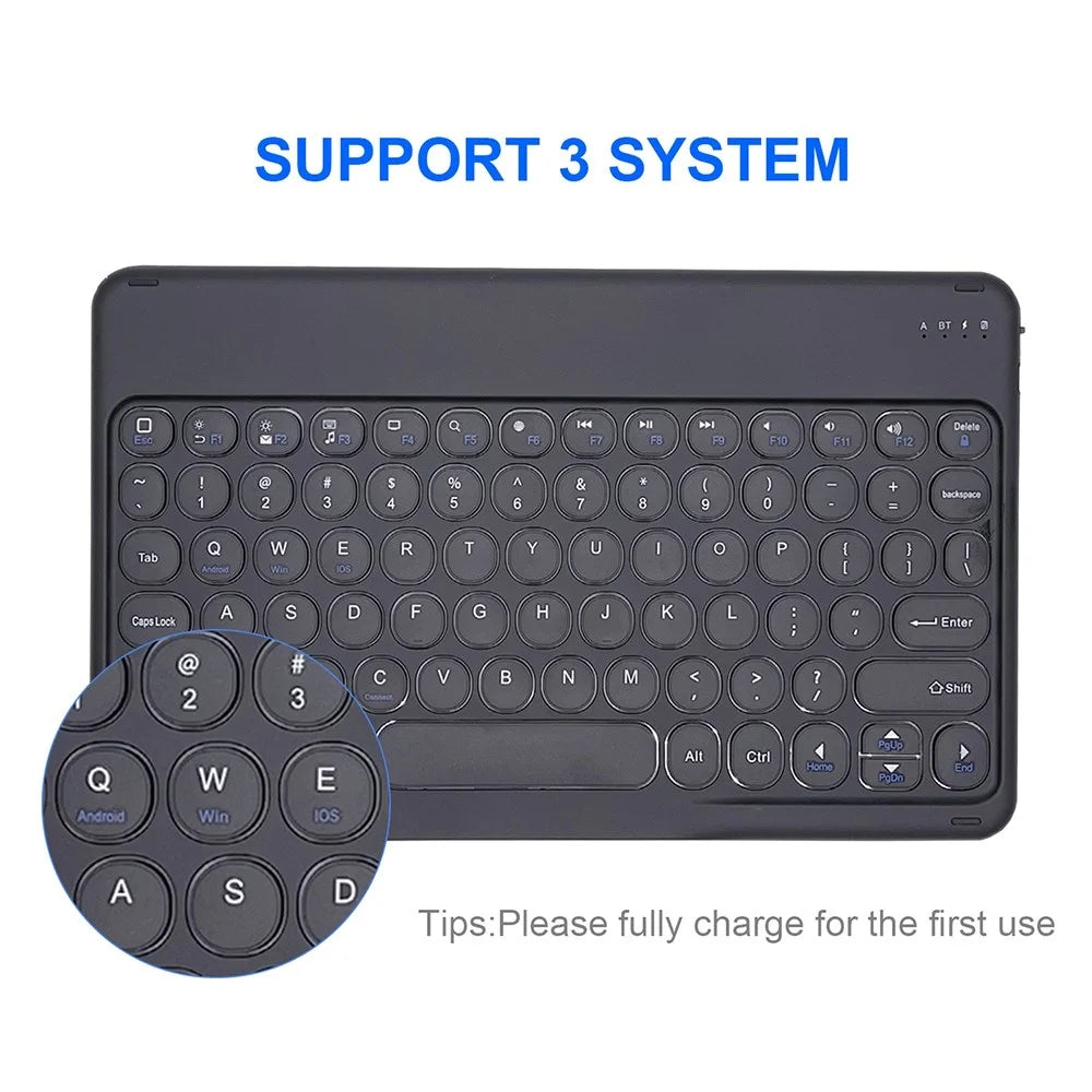 For iPad Pro 11 (2022) / (2021) / (2020) / (2018) / Air (2022) / (2020) 360-Degree Rotatory PU Leather Bluetooth-compatible 3.0 Keyboard Shell Set with Dual-Mode Mouse - Black - 6