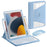 For iPad 10.2 (2019)/(2020)/(2021) 360-Degree Rotation PU Leather Bluetooth-compatible 3.0 Keyboard Shell Set with Transparent Back Plate + Dual-Mode Mouse - Blue - 1