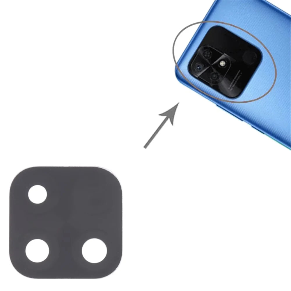 For Xiaomi Redmi 10C 4G / Redmi 10 / Poco C40 4G Power Rear Back Camera Lens Cover Replacement Part (Without Logo) - 4