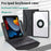 Z102B-A For iPad 10.2 (2021)/(2019)/(2020) Wireless BT Keyboard Case with TouchPad Scratch-Proof Cover Tablet Case - Black - 2