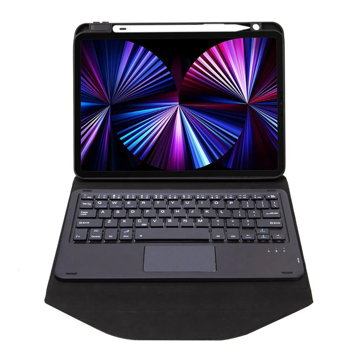 Z11B-A For iPad Pro 11 (2018) / (2020)  / (2021) Bluetooth-compatible Keyboard Case with Touchpad Protective Cover Tablet Case with Pencil Slot - Black - 4