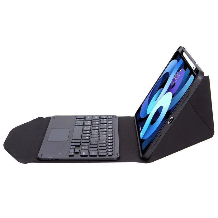 Z098B-A For iPad Air (2020)/(2022) Wireless BT Keyboard Case with TouchPad Scratch-Proof Protective Cover Tablet Case with Pencil Slot - Black - 5