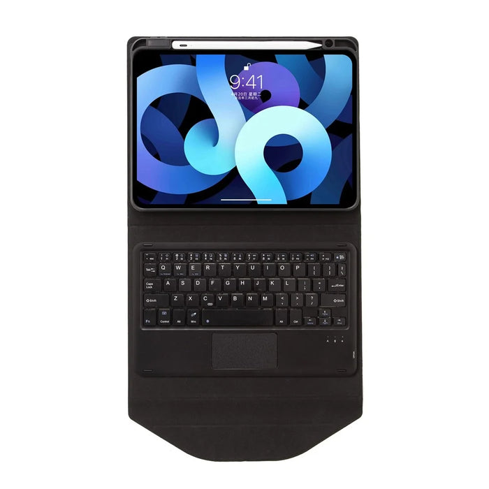 Z098B-A For iPad Air (2020)/(2022) Wireless BT Keyboard Case with TouchPad Scratch-Proof Protective Cover Tablet Case with Pencil Slot - Black - 6