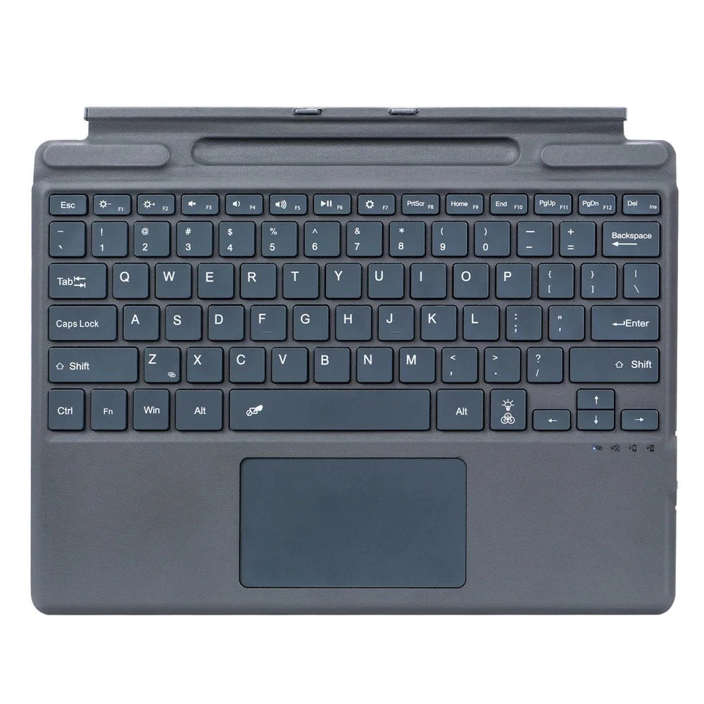 2089D for Microsoft Surface Pro 11 / 10 / 9 / 8 / X Magnetic Adsorption Colorful Light Bluetooth-compatible Wireless Keyboard with Touchpad - 1
