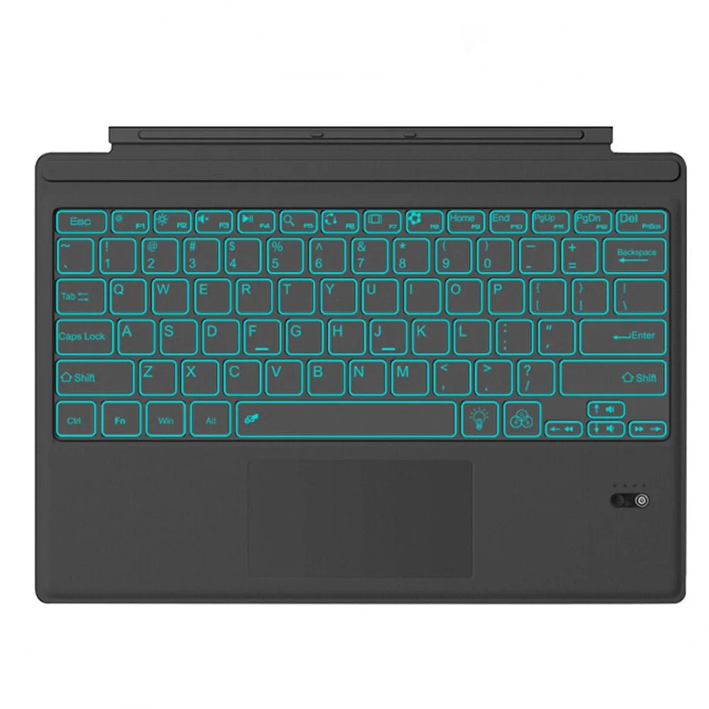 1089D for Microsoft Surface Pro 3 / 4 / 5 / 6 / 7 Colorful Backlight Laptop Magnetic Adsorption Bluetooth-compatible Wireless Keyboard with Touchpad - 6