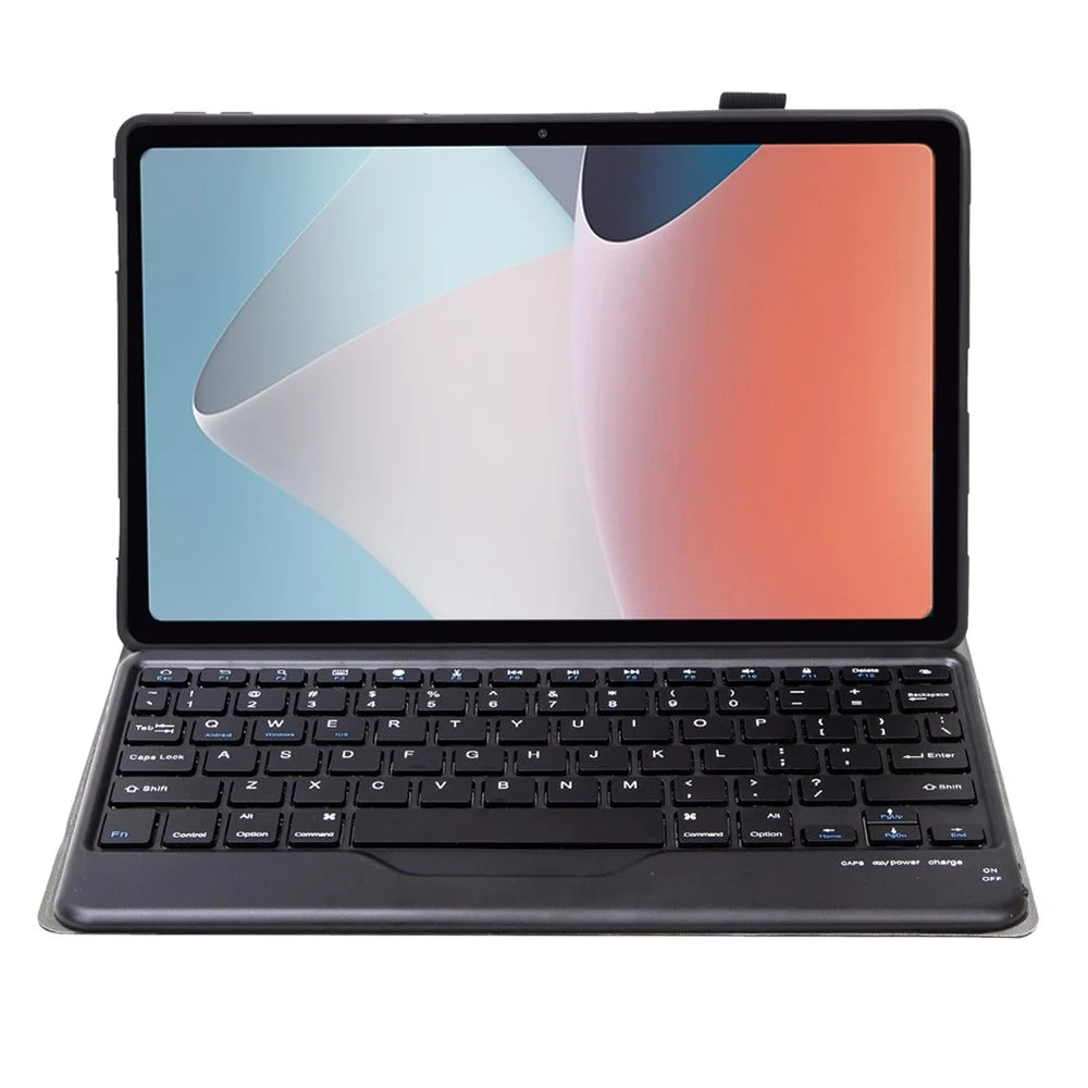OP12-B For Oppo Pad Air 10.4-inch Protective Case with Removable Bluetooth-compatible Keyboard Anti-Drop Leather Stand Cover - Black - 2
