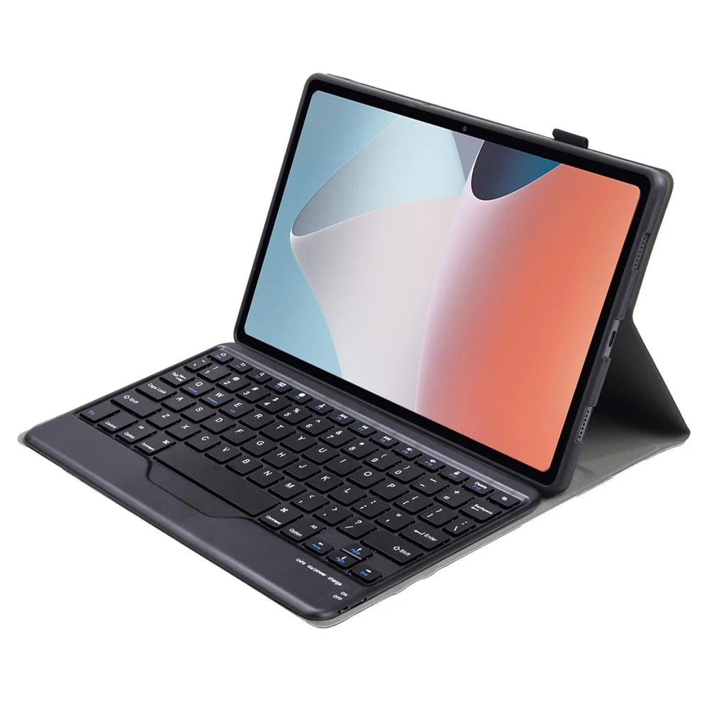 OP12-B For Oppo Pad Air 10.4-inch Protective Case with Removable Bluetooth-compatible Keyboard Anti-Drop Leather Stand Cover - Black - 3