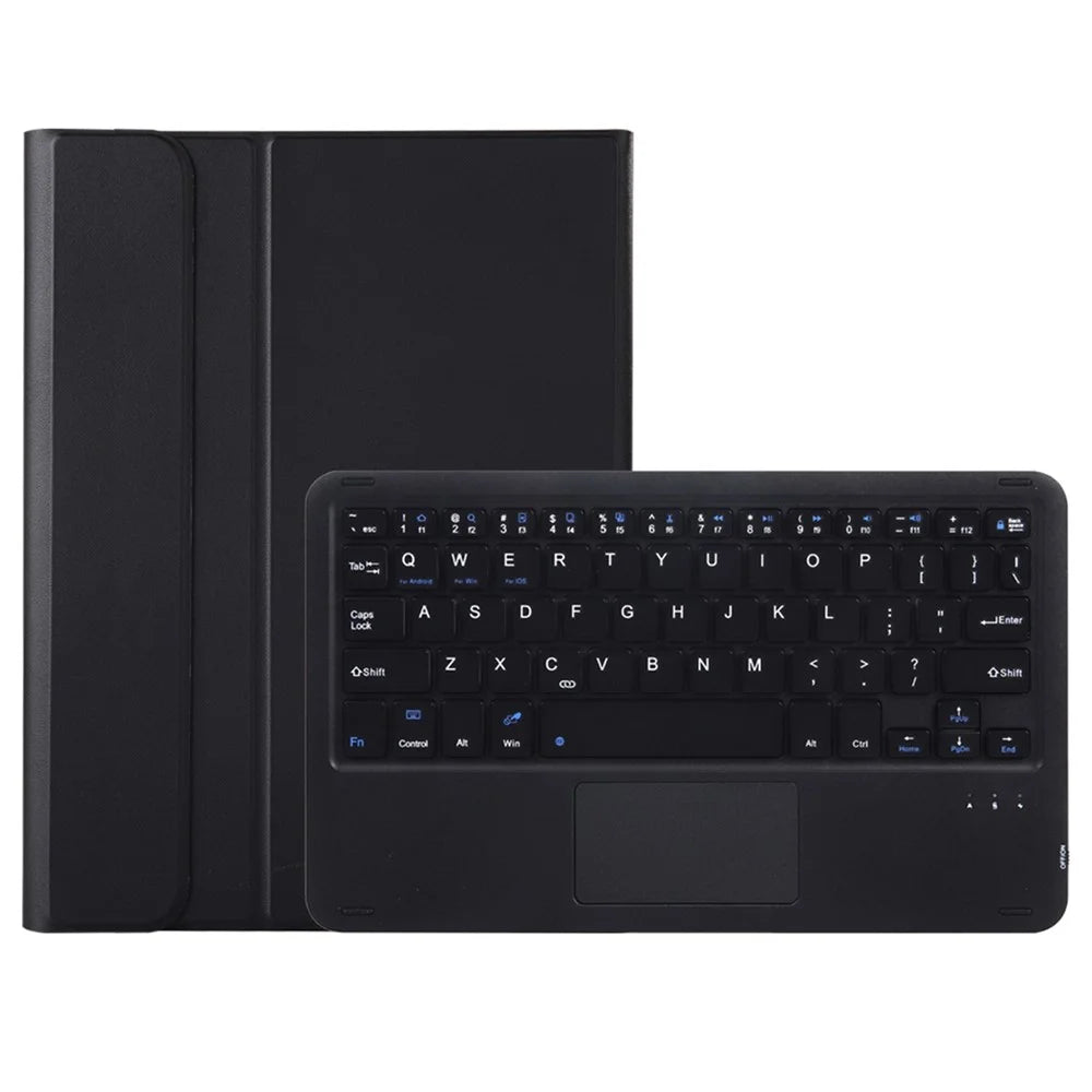 OP12-AS For Oppo Pad Air 10.4-inch PU Leather Anti-Scratch Case 3-Color Backlit Bluetooth-compatible Keyboard with TouchPad - Black - 5