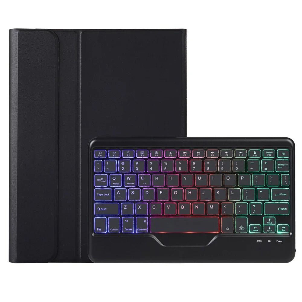 OP11-BS For Oppo Pad 11-inch Detachable Bluetooth-compatible Keyboard Case with 3-Color Backlit PU Leather+TPU Protective Cover - Black - 4