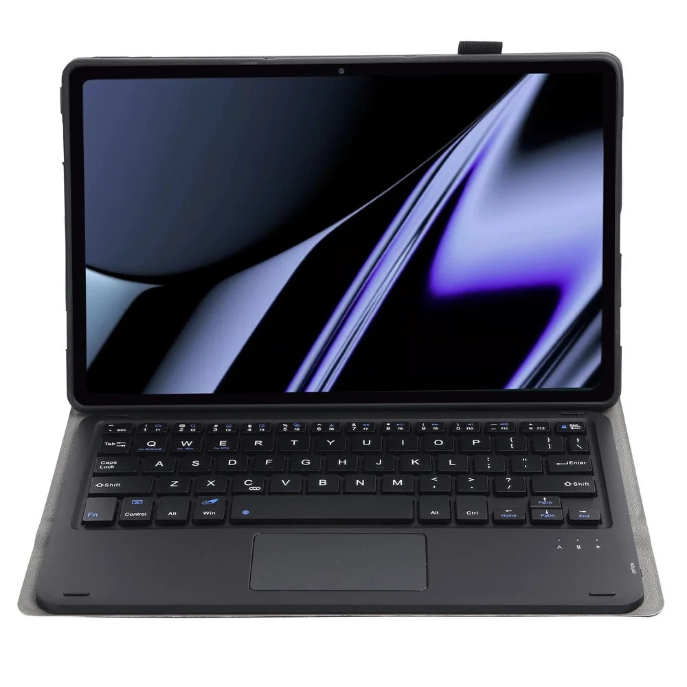 OP11-A For Oppo Pad 11-inch Shockproof Leather Case + Bluetooth-compatible Keyboard with TouchPad Anti-Fall Stand Cover - Black - 2