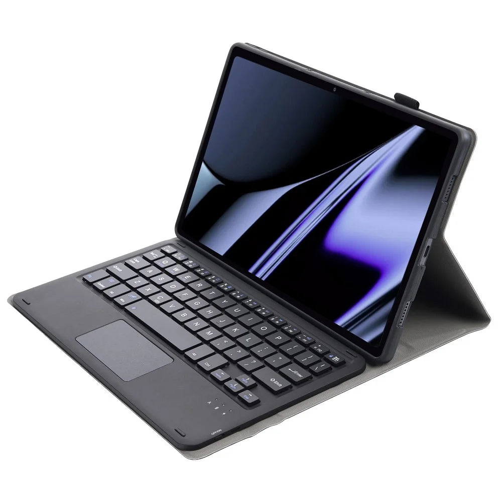 OP11-A For Oppo Pad 11-inch Shockproof Leather Case + Bluetooth-compatible Keyboard with TouchPad Anti-Fall Stand Cover - Black - 3