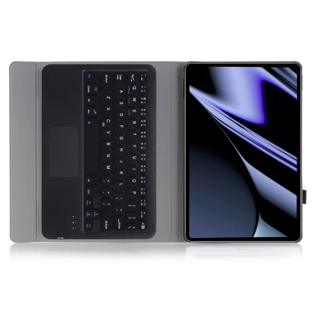 OP11-A For Oppo Pad 11-inch Shockproof Leather Case + Bluetooth-compatible Keyboard with TouchPad Anti-Fall Stand Cover - Black - 5