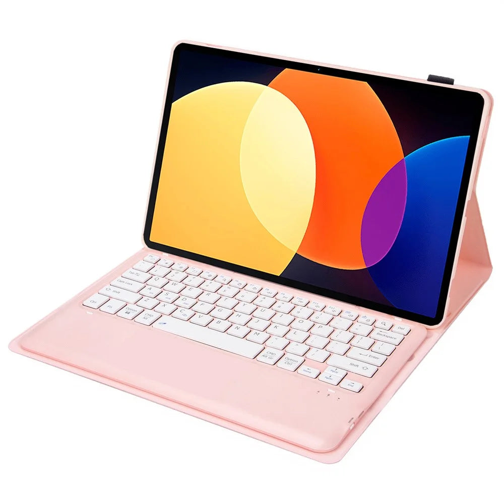AH127 For Honor Pad 8 Ultra-Thin Leather Tablet Stand Cover + Bluetooth-compatible Keyboard - Pink - 3