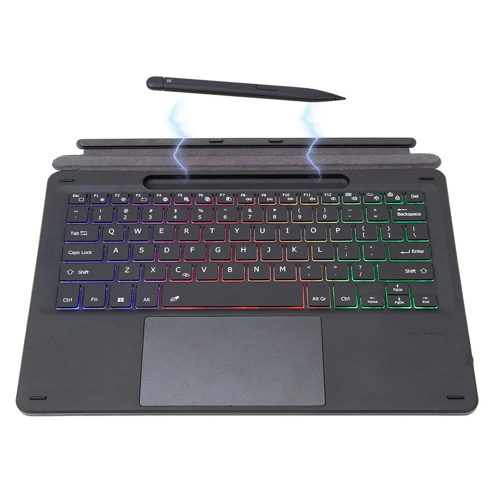 KF17S For Microsoft Surface Pro 8 / Pro X, Bluetooth-compatible Keyboard with TouchPad / Pencil Holder 3-Color Backlit Wireless Keyboard - 7