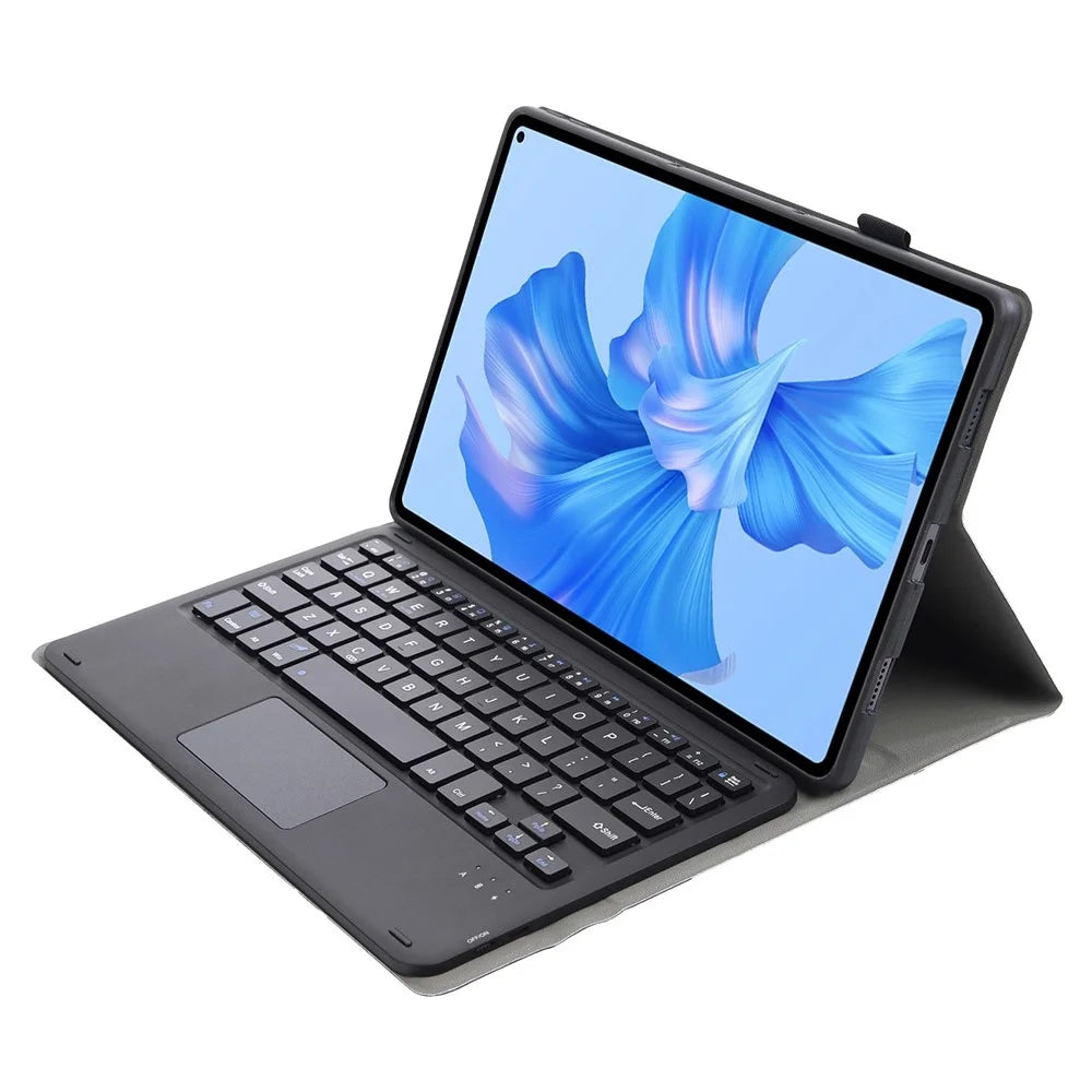 AHW12-A For Huawei MatePad Pro 11 (2022) Detachable Bluetooth-compatible Keyboard with TouchPad PU Leather+TPU Protective Case - Black - 2