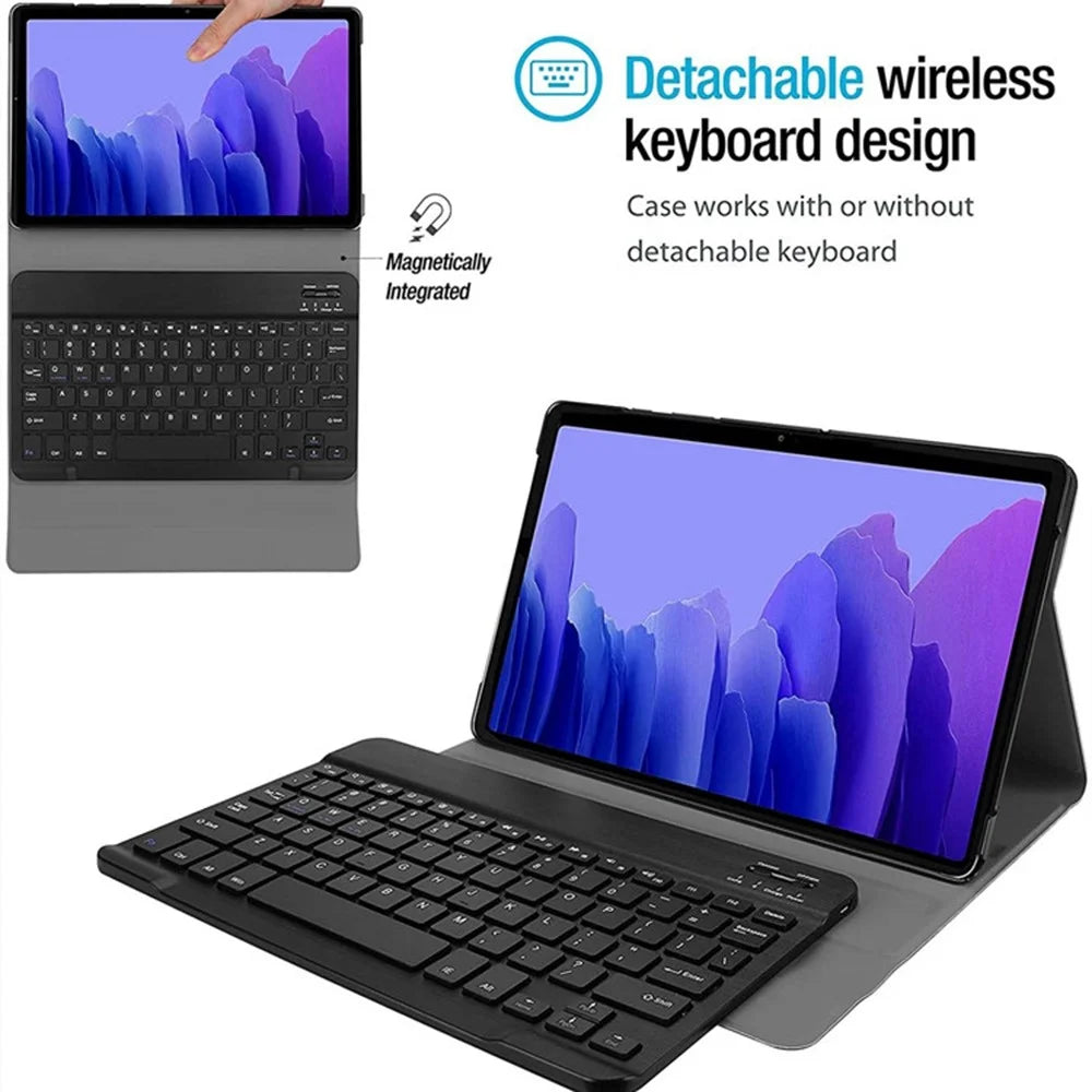 SK-T500 For Samsung Galaxy Tab A7 10.4 (2020) / (2022) SM-T500 / T505 / T505N / T507 Case with Keyboard PU Leather Wireless Keyboard Cover - 2