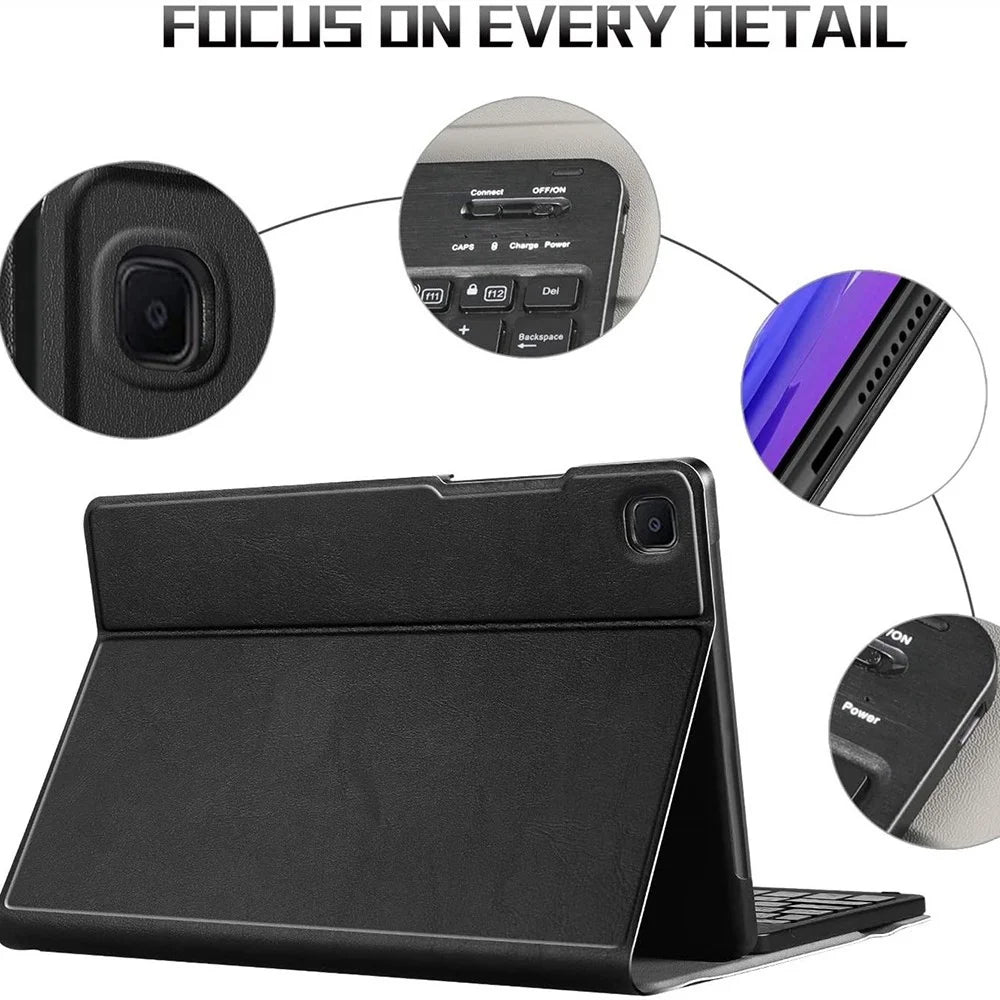 SK-T500 For Samsung Galaxy Tab A7 10.4 (2020) / (2022) SM-T500 / T505 / T505N / T507 Case with Keyboard PU Leather Wireless Keyboard Cover - 7