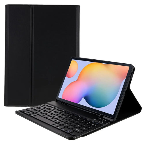 SK-P610 For Samsung Galaxy Tab S6 Lite (2024) / S6 Lite (2022) / S6 Lite (2020) SM-P610 Detachable Bluetooth-compatible Keyboard PU Leather Keyboard Case - Black - 1