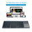 B033 Portable Tri-Fold Bluetooth-Compatible Keyboard Universal Laptop Tablet Phone Wireless Keyboard with Touchpad - Grey - 6