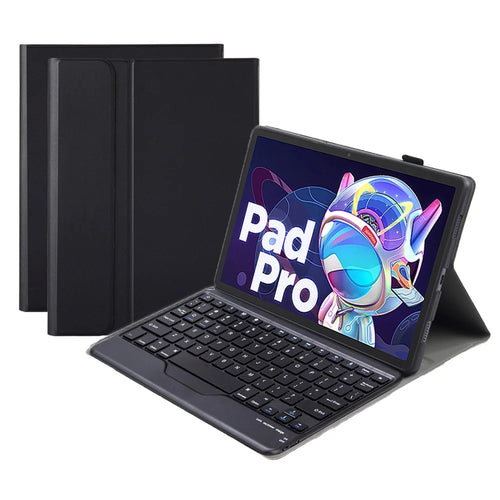 AM18-B For Lenovo Pad Pro 2022 11.2-inch Protective Case with Detachable Bluetooth-compatible Keyboard Anti-Drop Tablet Case - Black - 1