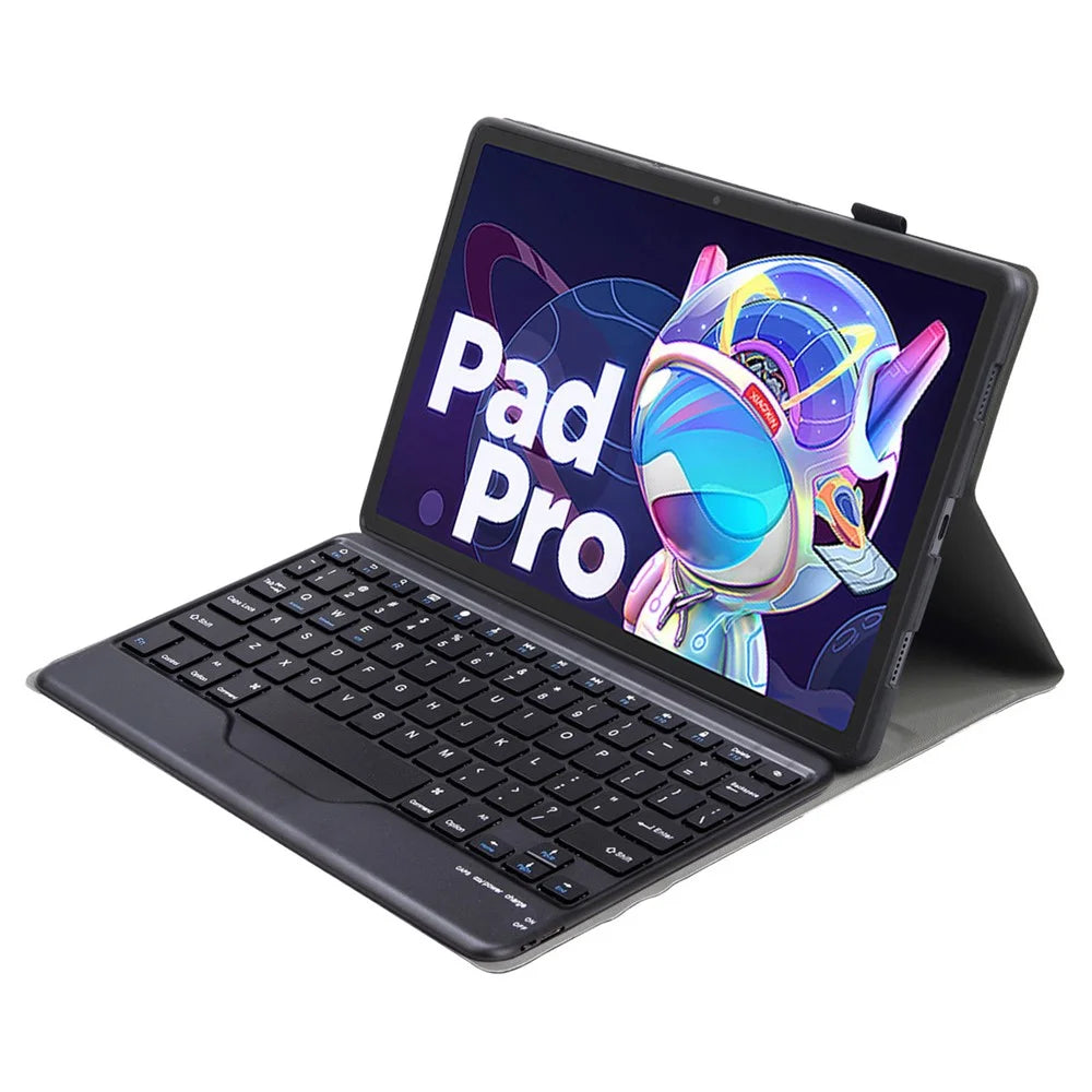 AM18-B For Lenovo Pad Pro 2022 11.2-inch Protective Case with Detachable Bluetooth-compatible Keyboard Anti-Drop Tablet Case - Black - 3