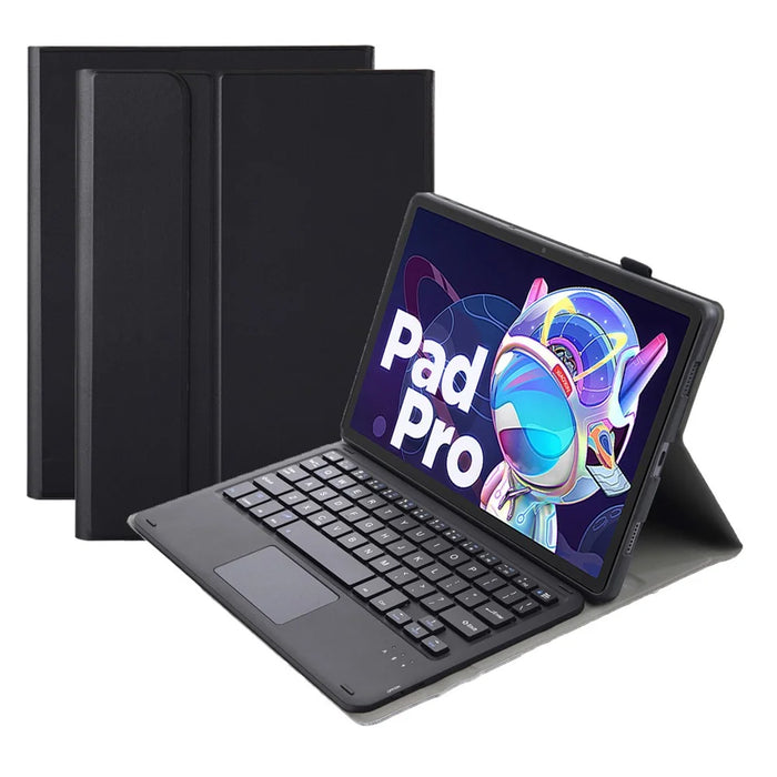AM18-A For Lenovo Pad Pro 2022 11.2-inch Removable Bluetooth-compatible Keyboard Case with TouchPad Anti-Scratch Protective Case - Black - 1