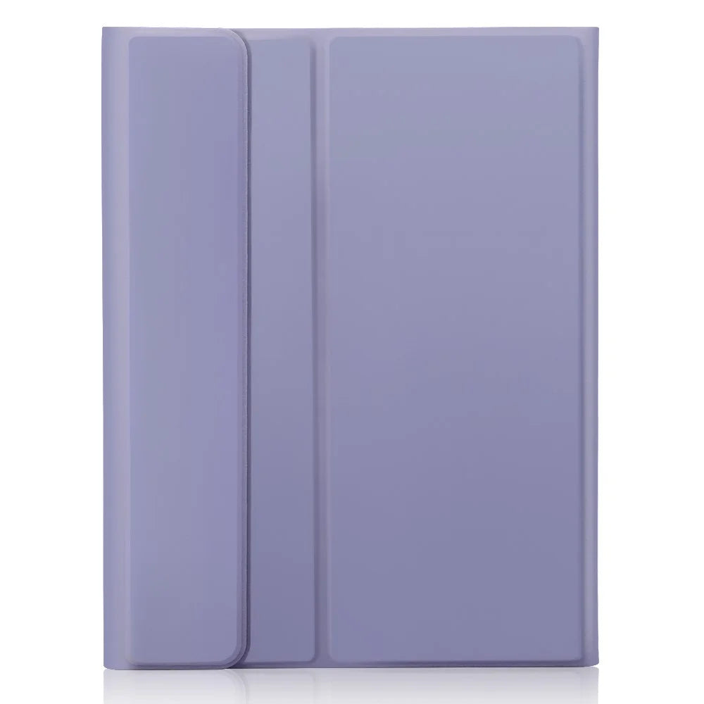 A10B-A for iPad (2025) / 10.9 (2022) Pen Slot Design Leather + TPU Tablet Protective Stand Cover with Touchpad Bluetooth Keyboard - Purple - 5