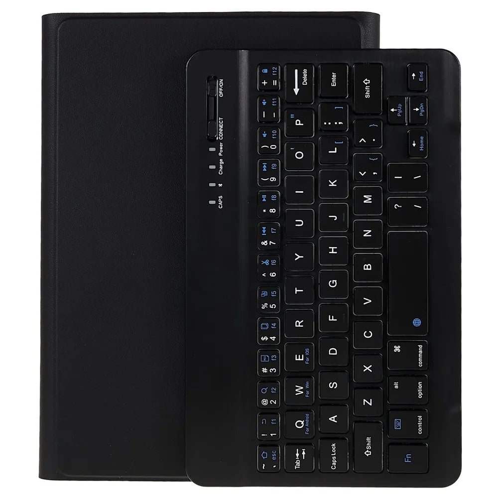 SK-T220 For Samsung Galaxy Tab A7 Lite 8.7-inch T225 / T220 Ultra-thin Shockproof PU Leather Tablet Stand Cover with Detachable Bluetooth-compatible Keyboard (No Pen Slot) - Black - 5