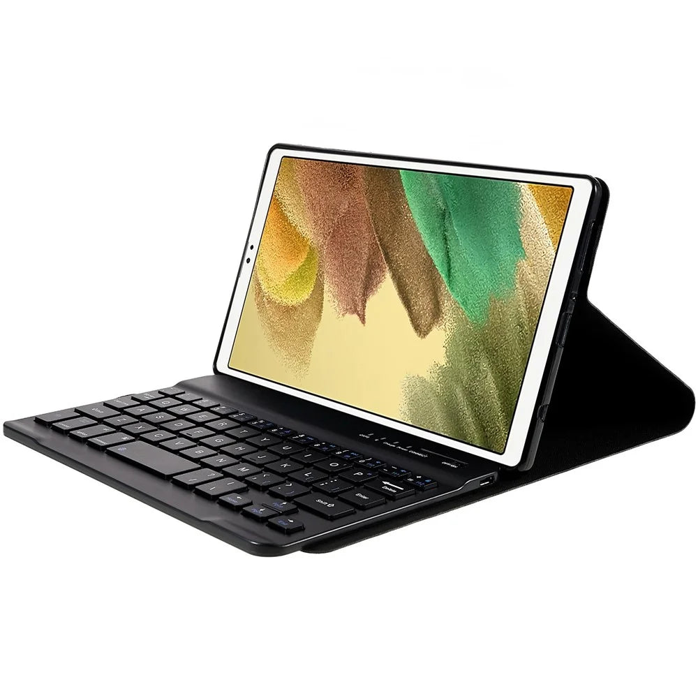SK-T220 For Samsung Galaxy Tab A7 Lite 8.7-inch T225 / T220 Ultra-thin Shockproof PU Leather Tablet Stand Cover with Detachable Bluetooth-compatible Keyboard (No Pen Slot) - Black - 6