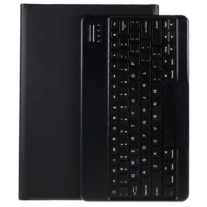 For Samsung Galaxy Tab S7+ / S8+ Bluetooth-compatible Keyboard Case with PU Leather Cover Wireless Keyboard Protective Case - Black - 5