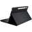For Samsung Galaxy Tab S7+ / S8+ Bluetooth-compatible Keyboard Case with PU Leather Cover Wireless Keyboard Protective Case - Black - 7
